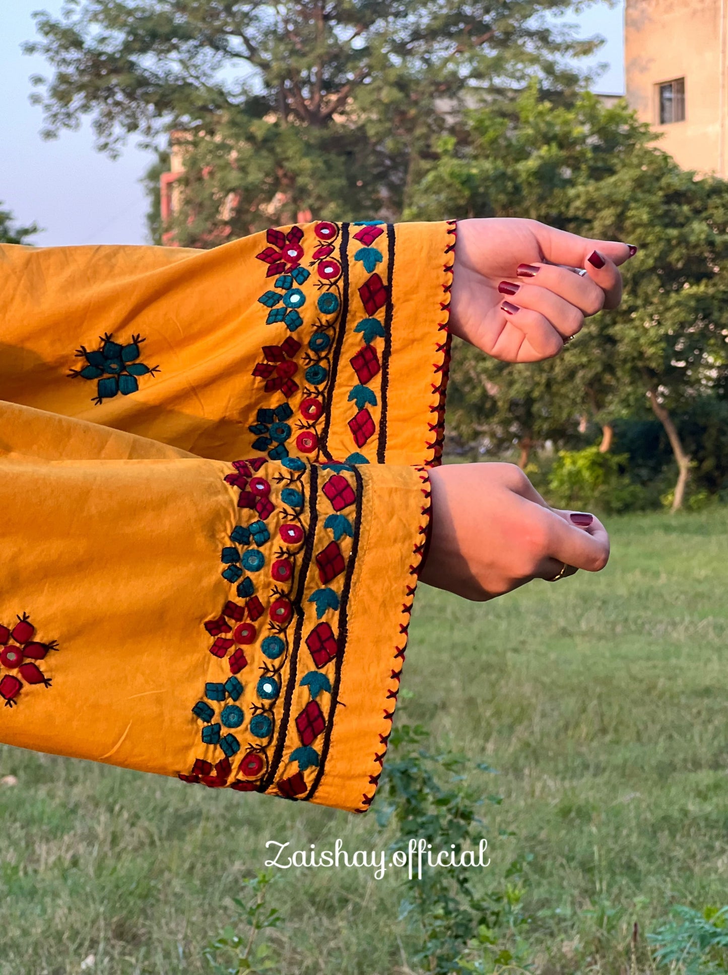 Balochi blossom- fully handmade and mirrorwork