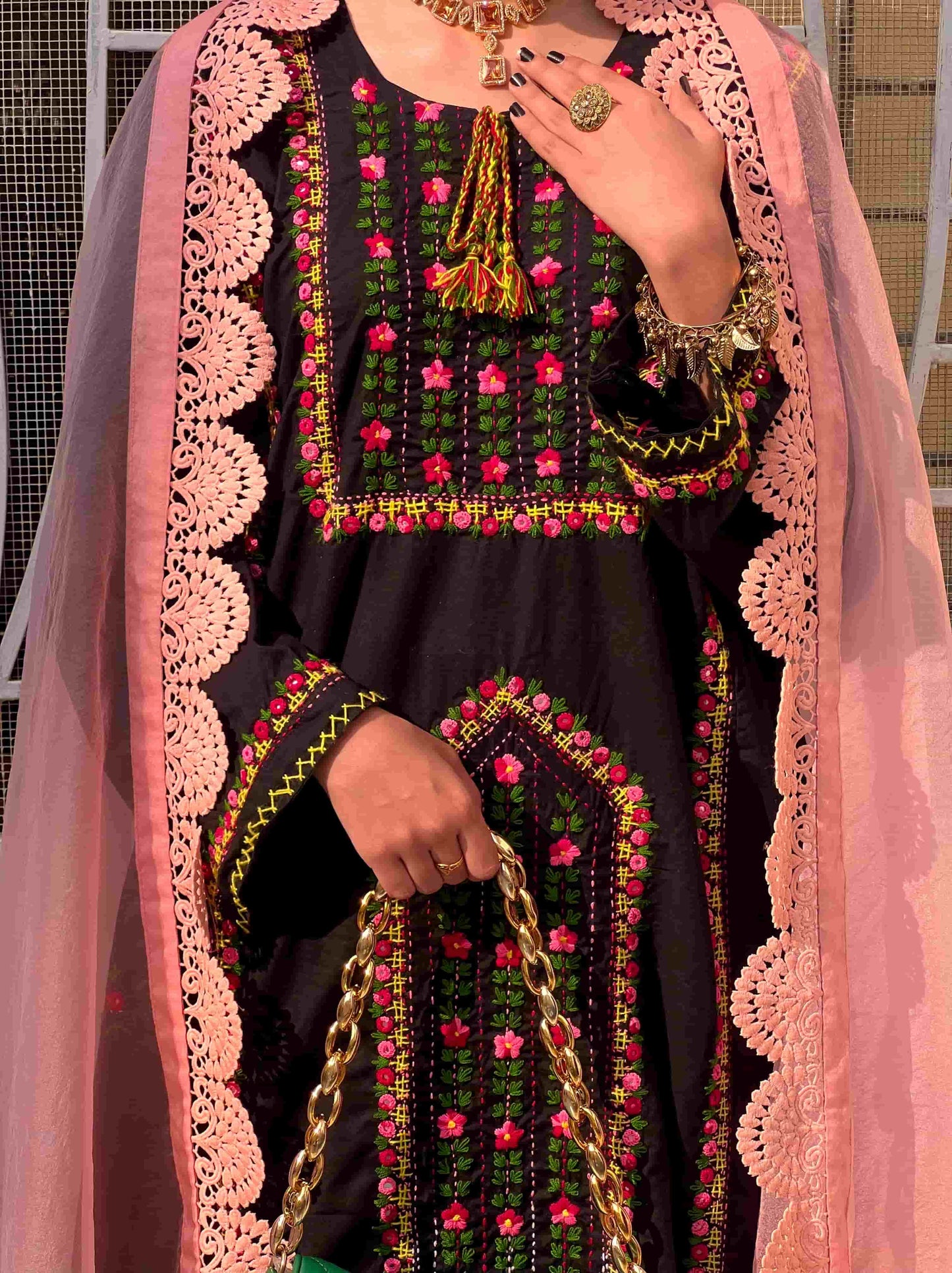 Balochi doch - Fully Handmade & Mirrorwork - Black
