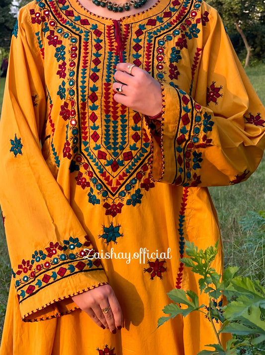 Balochi blossom- fully handmade and mirrorwork