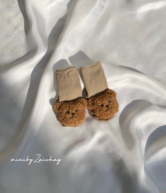 Non-Slip Bear Socks for Babies
